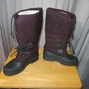 SOREL KAUFMAN CANADA BOOTS BURGUNDY WOMEN SIZE 6